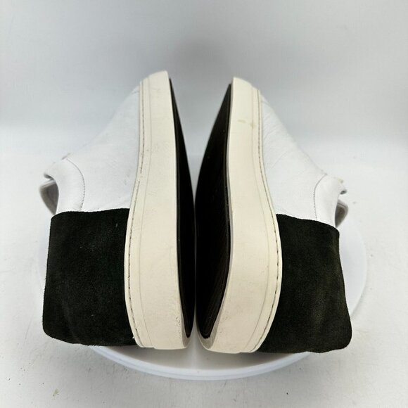 COS Low Top Trainer Men Size 10.5 Leather Casual Sneaker Shoes White Black - Picture 8 of 13